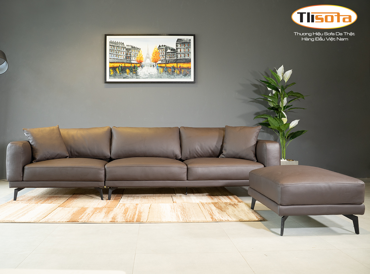 Ghế sofa văng da: giải pháp thẩm mỹ cho không gian phòng khách