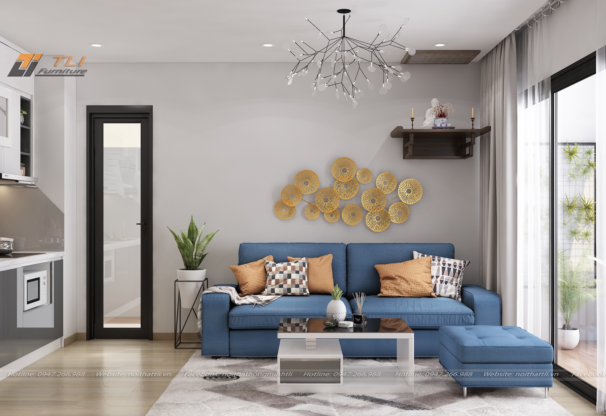 Ý tưởng trang trí phòng khách cấp 4