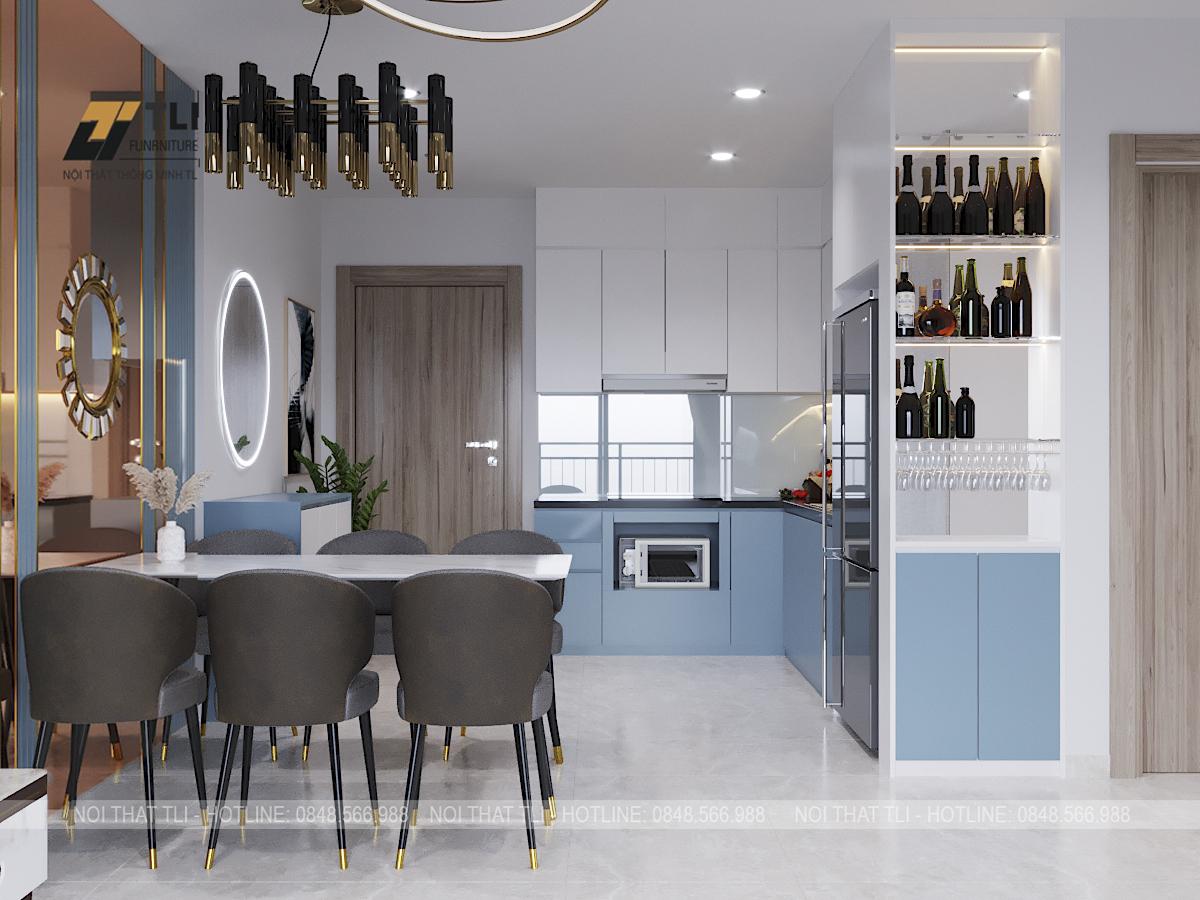 Phòng khách liền bếp