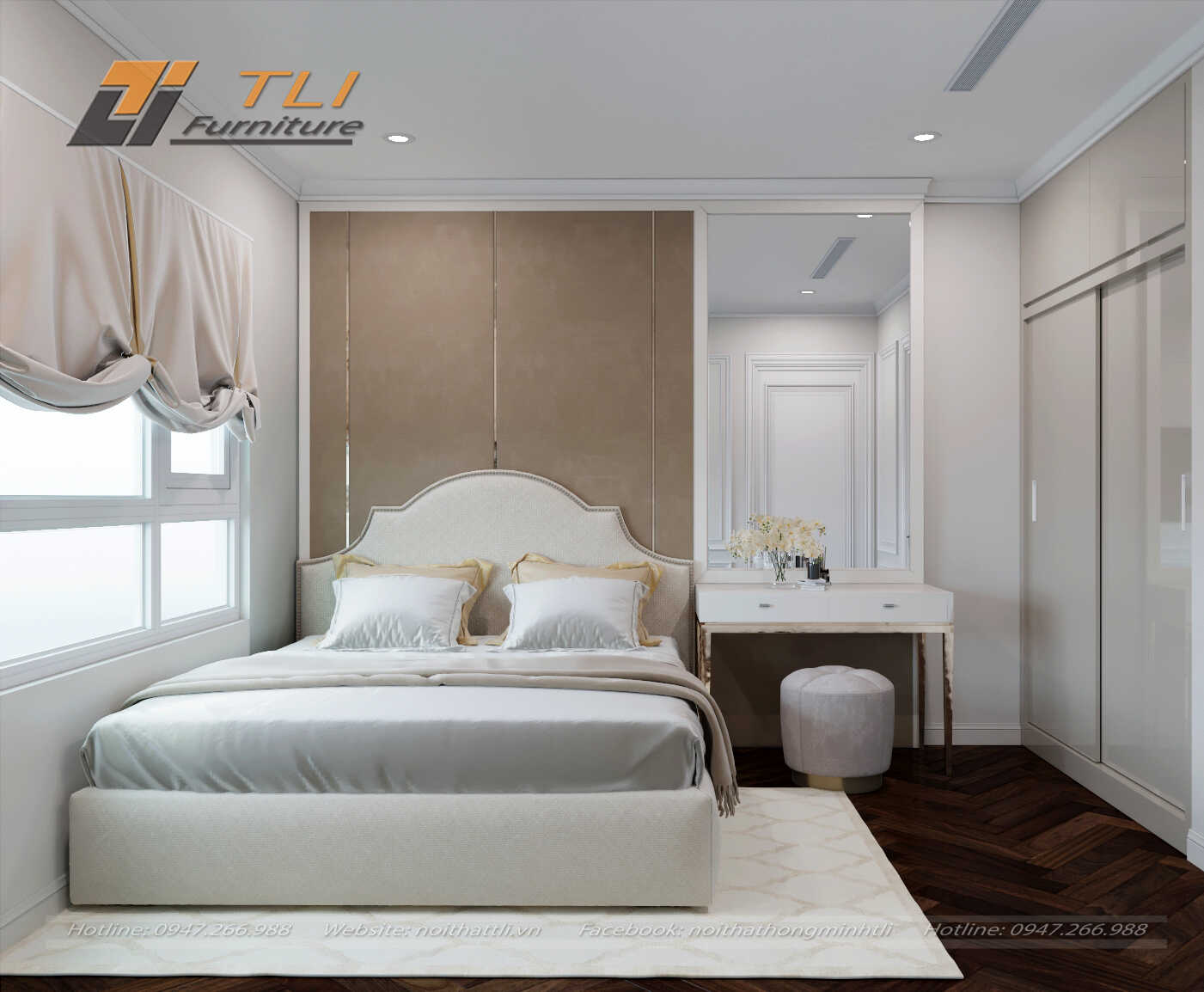 Mẫu phòng ngủ chung cư đẹp số 1