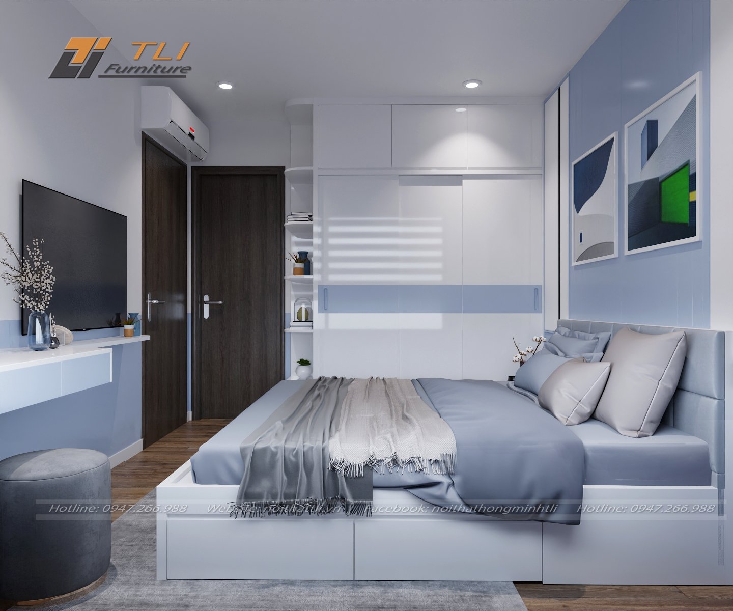 Mẫu phòng ngủ chung cư đẹp số 3