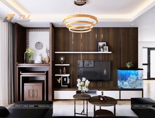 Thiết kế nội thất phòng khách chung cư 120m2