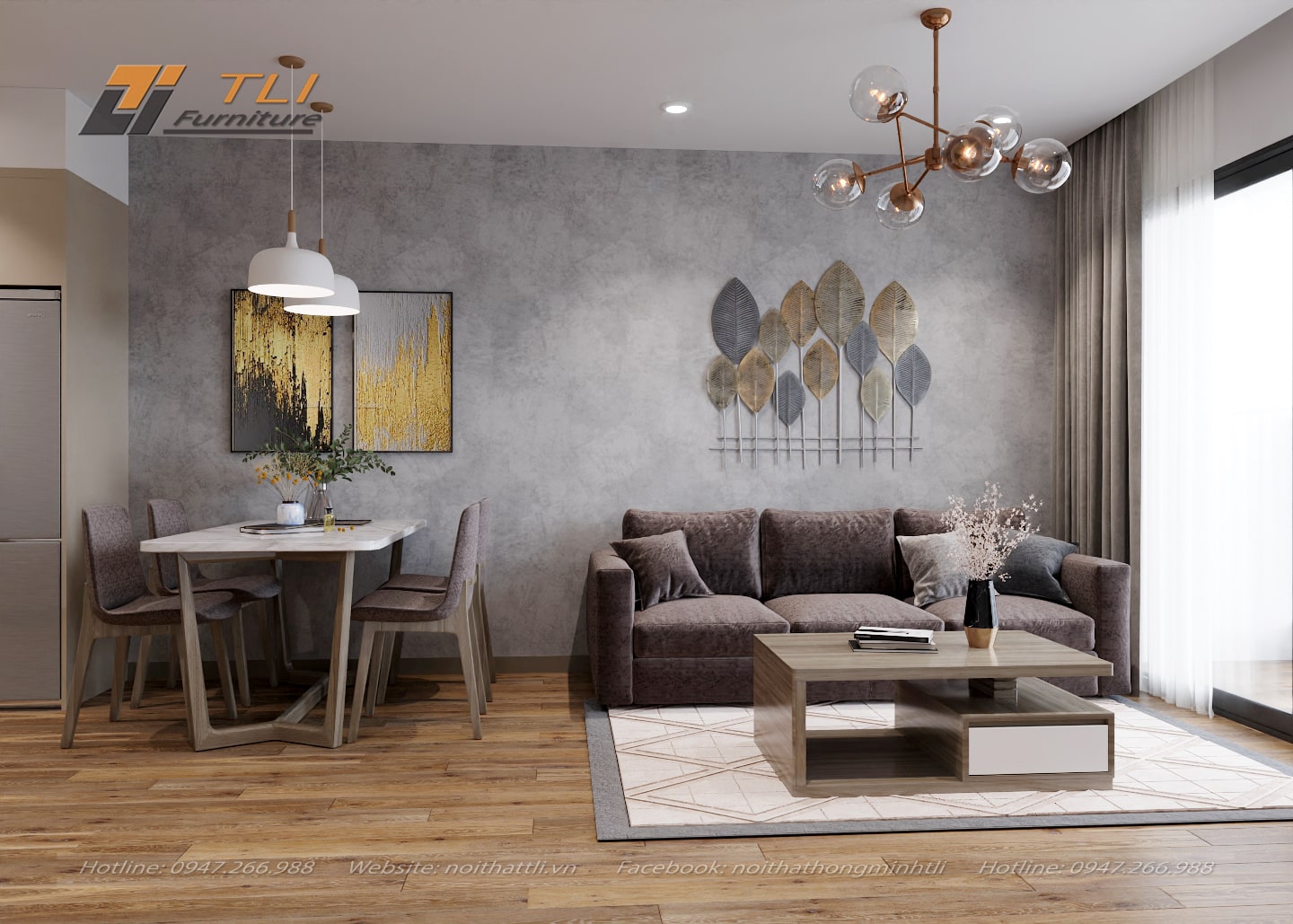 Một vài lưu ý khi thiết kế nội thất chung cư 100m2
