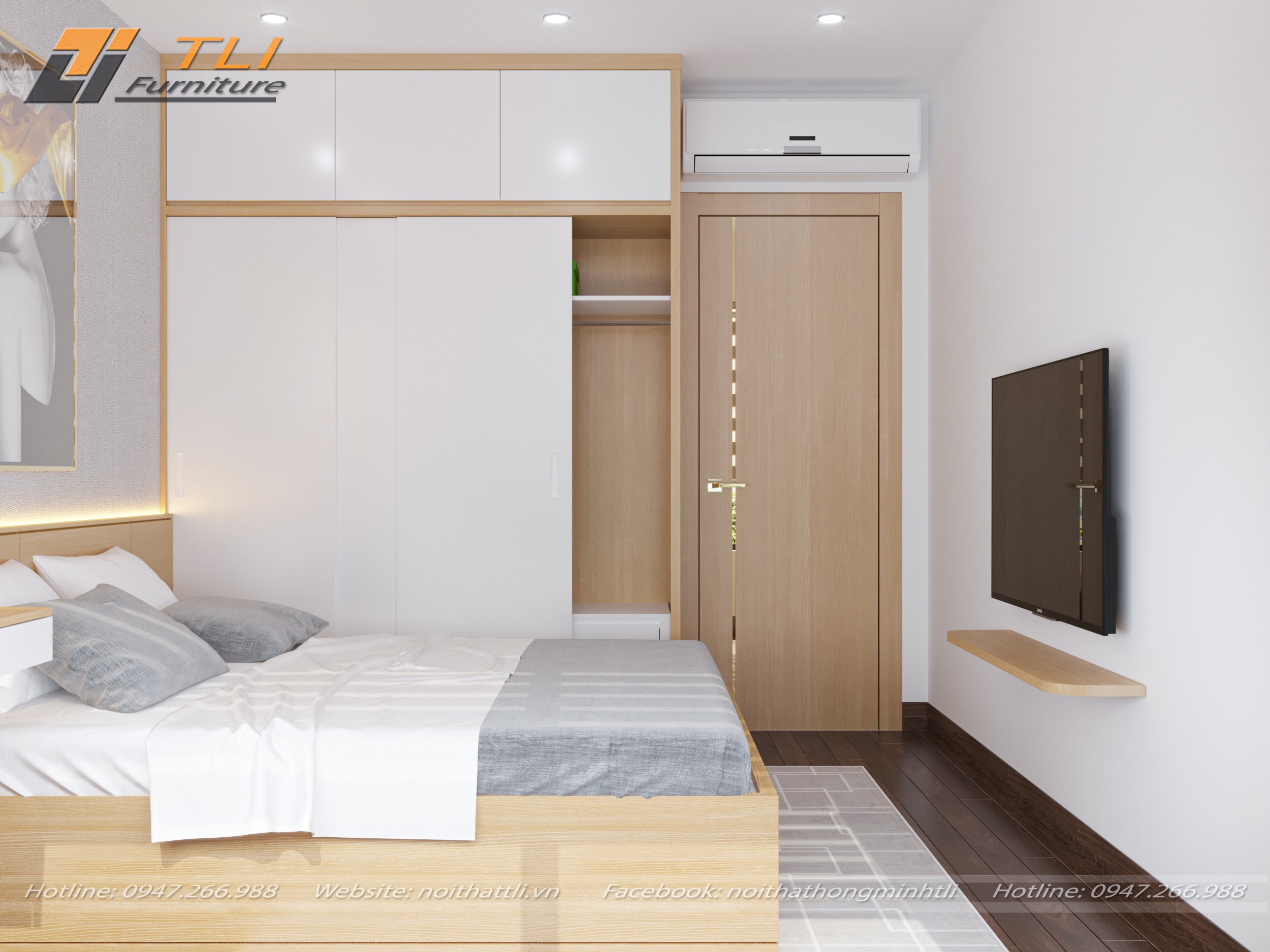 Mẫu phòng ngủ chung cư đẹp số 2