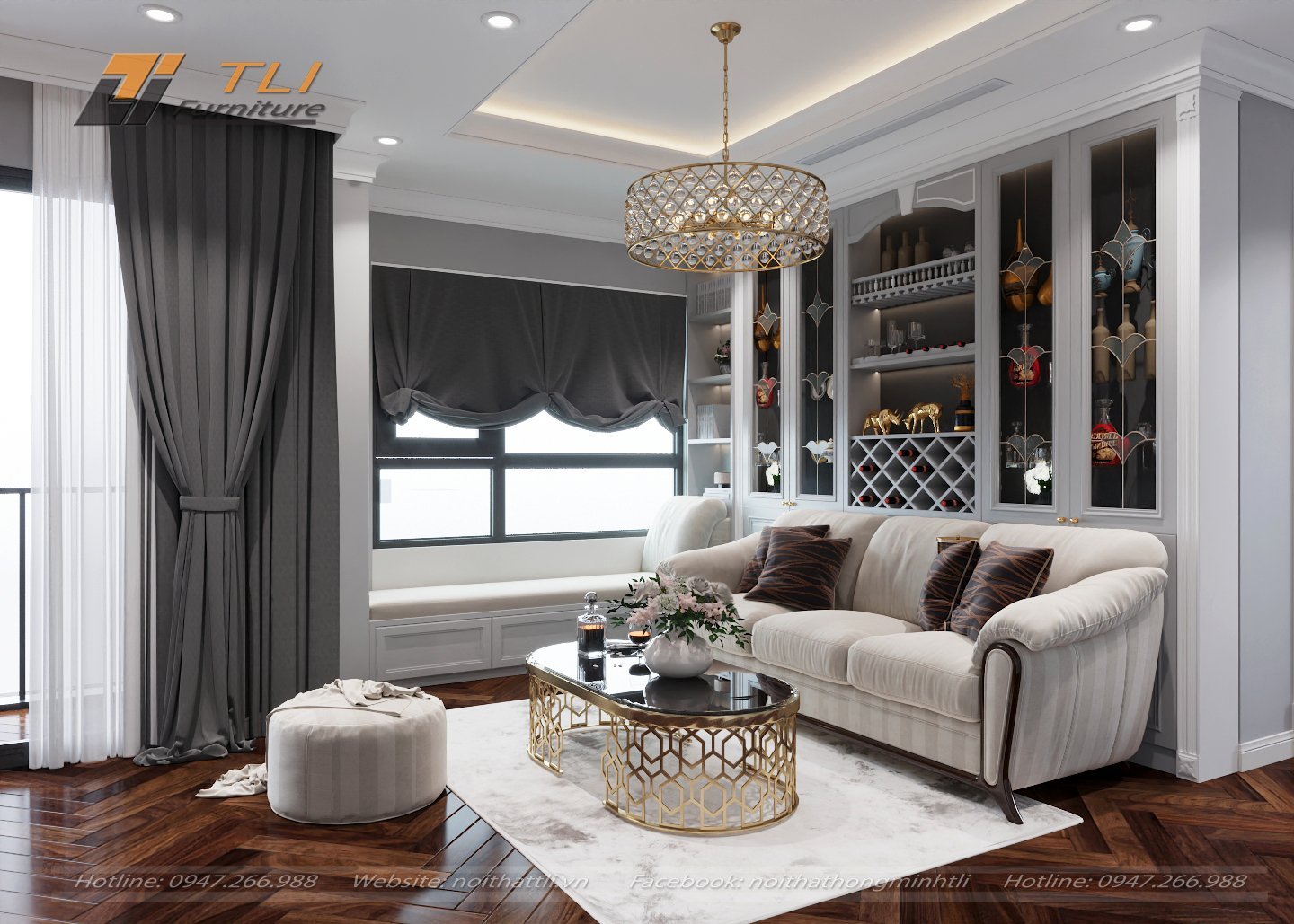 Mẫu ghế Sofa phòng khách thiết kế tại TLI -Sofa